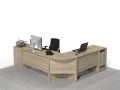 Duże biurko narożne 240 x 210 x 75h cm Linda-MF-A01 (lewe)