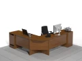 Duże biurko narożne 240 x 210 x 75h cm Linda-MF-A01 (prawe)