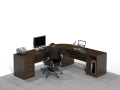 Duże biurko narożne 240 x 210 x 75h cm Linda-MF-A01 (prawe)