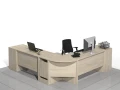 Duże biurko narożne 240 x 240 x 75h cm Linda-MF-B01 (prawe)