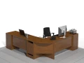 Duże biurko narożne 240 x 240 x 75h cm Linda-MF-B01 (prawe)
