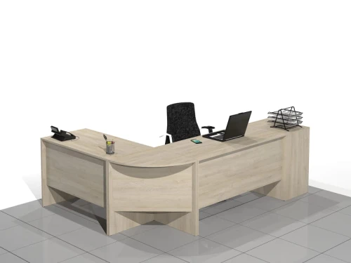 Duże biurko narożne 240 x 170 x 75h cm Linda-MF-C01 (prawe)