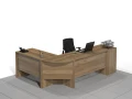 Duże biurko narożne 240 x 170 x 75h cm Linda-MF-C01 (prawe)