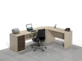 Duże biurko narożne 240 x 170 x 75h cm Linda-MF-C01 (prawe)