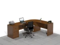 Duże biurko narożne 240 x 170 x 75h cm Linda-MF-C01 (prawe)
