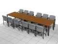 Stół biurowy konferencyjny 400 x 100 x 75h cm MAT-ZK01