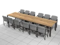 Stół biurowy konferencyjny 400 x 100 x 75h cm MAT-ZK01