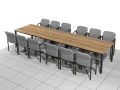 Stół biurowy konferencyjny 400 x 100 x 75h cm MAT-ZK01
