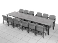 Stół biurowy konferencyjny 400 x 100 x 75h cm MAT-ZK01