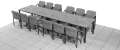 Stół biurowy konferencyjny 400 x 100 x 75h cm MAT-ZK01