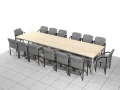Stół biurowy konferencyjny 400 x 120 x 75h cm MAT-ZK02