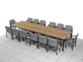 Stół biurowy konferencyjny 400 x 120 x 75h cm MAT-ZK02