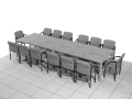 Stół biurowy konferencyjny 400 x 120 x 75h cm MAT-ZK02