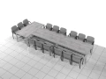Zestaw trzech stołów konferencyjnych 200 x 100 cm MAT-ZT01