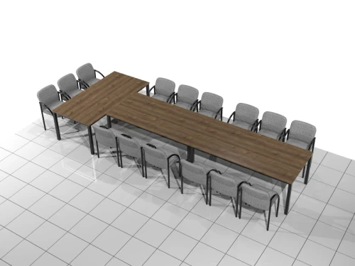 Zestaw trzech stołów konferencyjnych 200 x 100 cm MAT-ZT01
