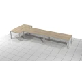 Zestaw trzech stołów konferencyjnych 200 x 100 cm MAT-ZT01