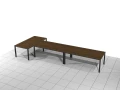 Zestaw trzech stołów konferencyjnych 200 x 100 cm MAT-ZT01