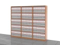 Regały biurowe zestaw LC-AE-PAL 183h x 210 x 36 cm