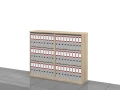 Regały biurowe zestaw LC-BC-PAL 114h x 140x 36 cm