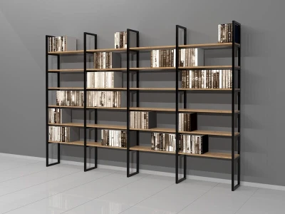 Regał Industrialny na książki 200h x 300 x 30 cm LOFT-AA03