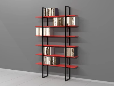 Regał Industrialny na książki 200h x 125 x 30 cm LOFT-AB04