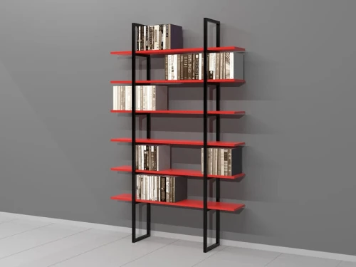 Regał Industrialny na książki 200h x 125 x 30 cm LOFT-AB04