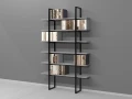 Regał Industrialny na książki 200h x 125 x 30 cm LOFT-AB04