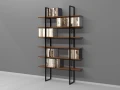 Regał Industrialny na książki 200h x 125 x 30 cm LOFT-AB04