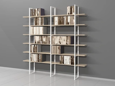 Regał Industrialny na książki 200h x 200 x 30 cm LOFT-AC05