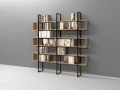 Regał Industrialny na książki 200h x 200 x 30 cm LOFT-BC02