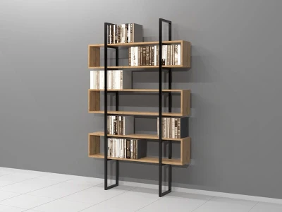 Regał Industrialny na książki 200h x 125 x 30 cm LOFT-BD03
