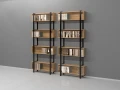 Regał Industrialny na książki 240h x 220 x 31 cm LOCH-E