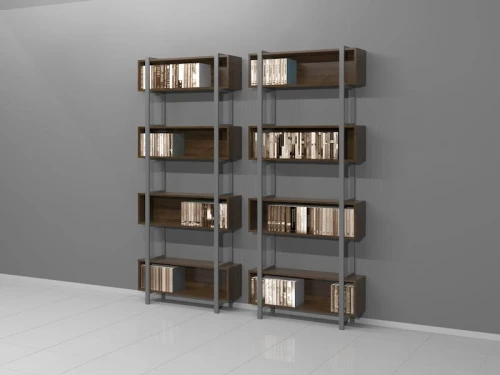 Regał Industrialny na książki 240h x 220 x 31 cm LOCH-E