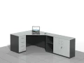 Duże biurko narożne LIAM-NRCC (wersja lewa).