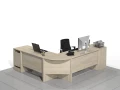 Duże biurko narożne 240 x 210 x 75h cm Linda-MF-A01 (prawe)
