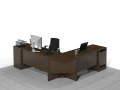 Duże biurko narożne 240 x 210 x 75h cm Linda-MF-A01 (lewe)